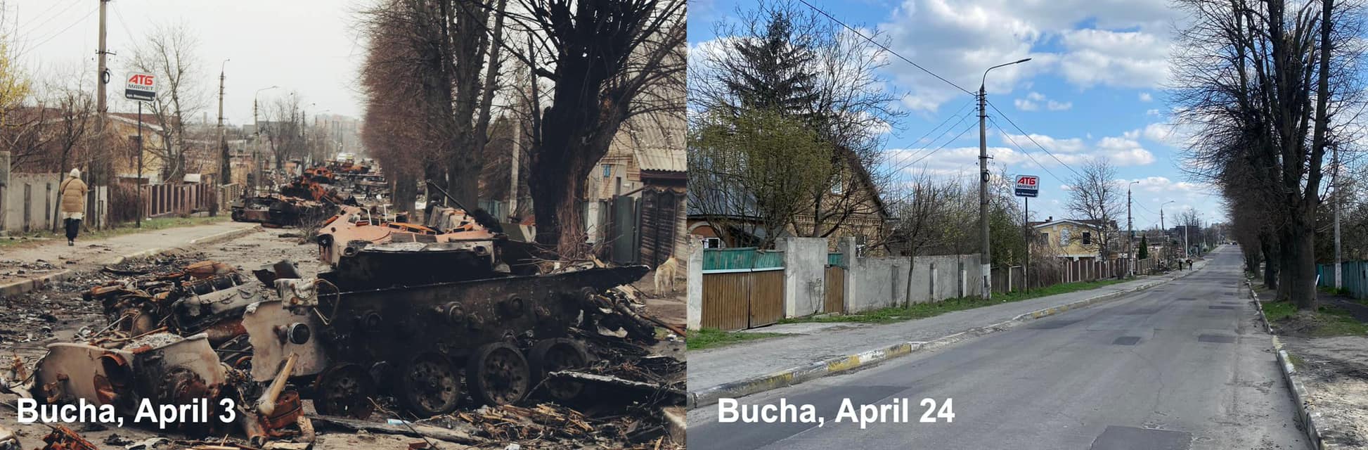 АТБ Bucha, April 3 Bucha, April 24