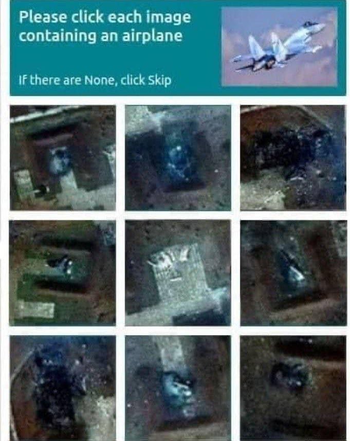 Please click each image containing an airplane If there are None, click Skip
